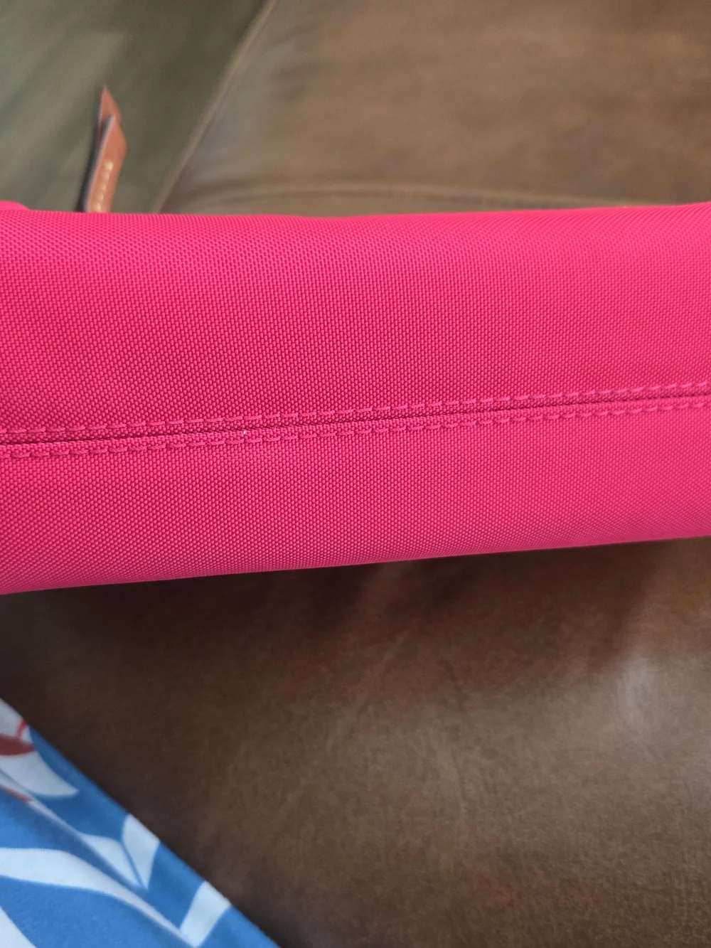 Dooney And Bourke  Red/Pink Shoulder Bag with Brown Strap